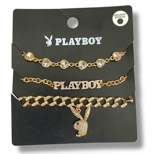 Playboy Gold Bracelet Set